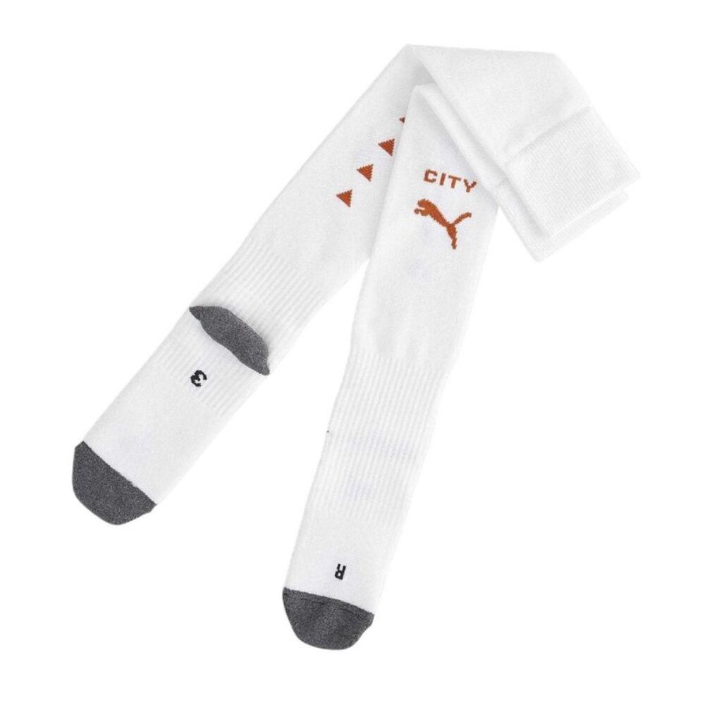 Puma Mens Manchester City FC Stripes Football Socks / Puma White/Red
